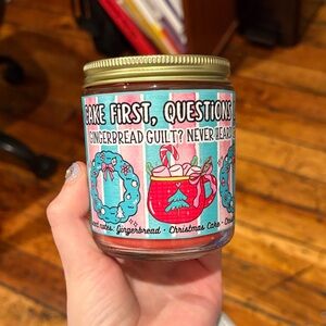 Gingerbread Scented Candle with Festive Design